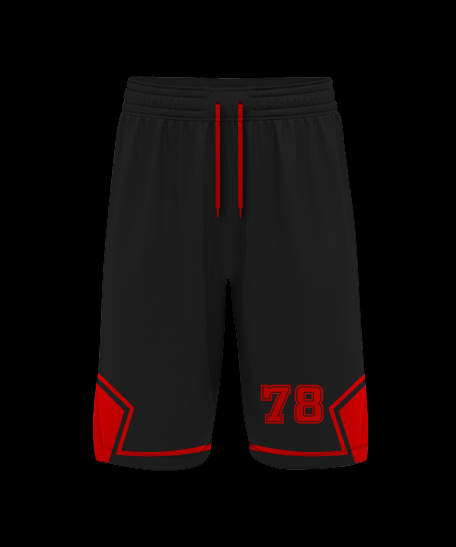 Black Platinum Mesh Shorts With 78 Mark