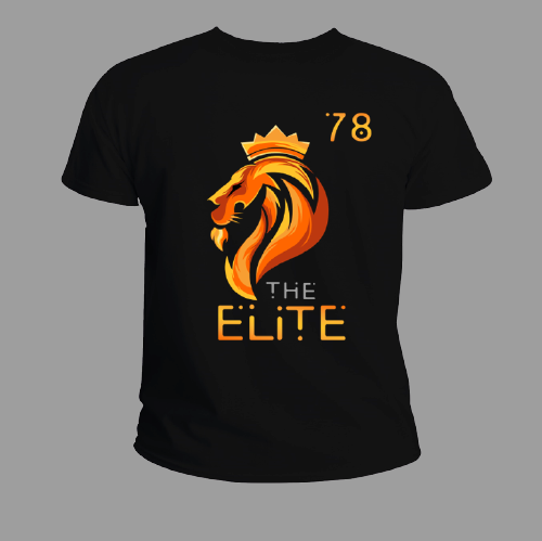 Black Platinum T-Shirt With Elite 78 Stallion Crest