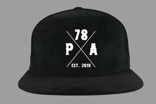 Black Platinum Athletic Hat With Cross Logo