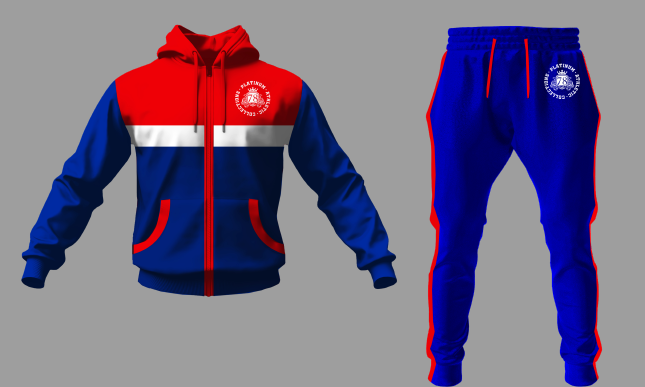 Elite Platinum College Hoodie Tracksuit With Freshman Logo