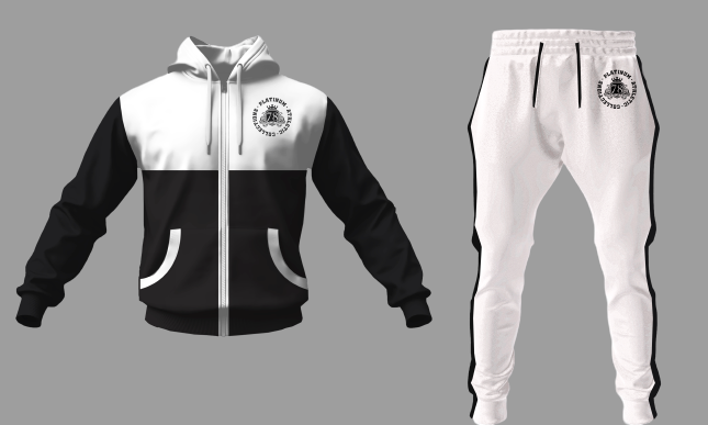Elite Platinum College Hoodie Tracksuit With Freshman Logo