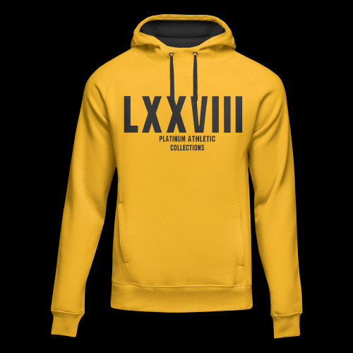 Yellow Platinum Hoodie With Signature Mark Lxxviii And Black Rim