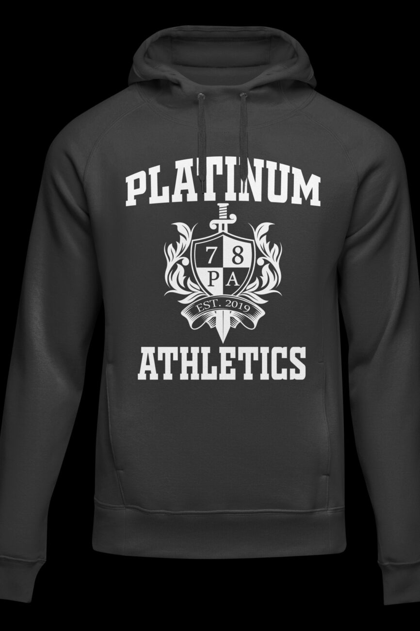 Black Platinum College Hoodie With Sophomore Logo