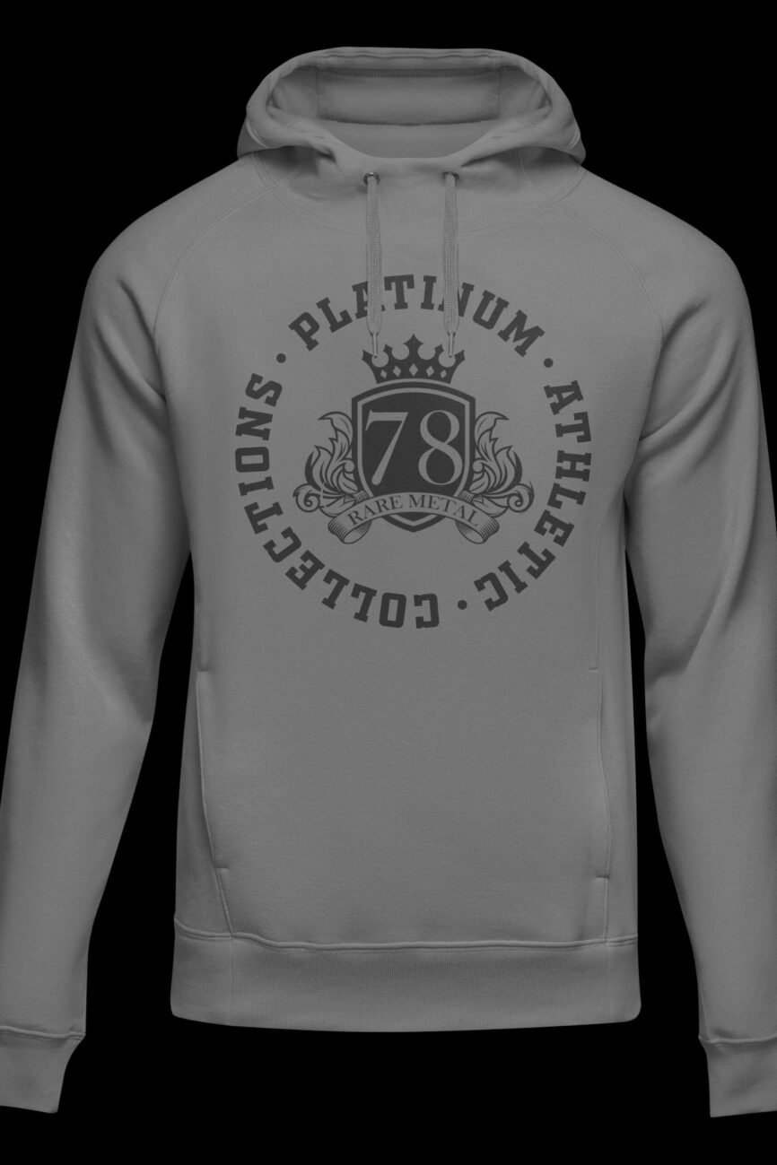 Grey Platinum College Hoodie With Freshman Logo