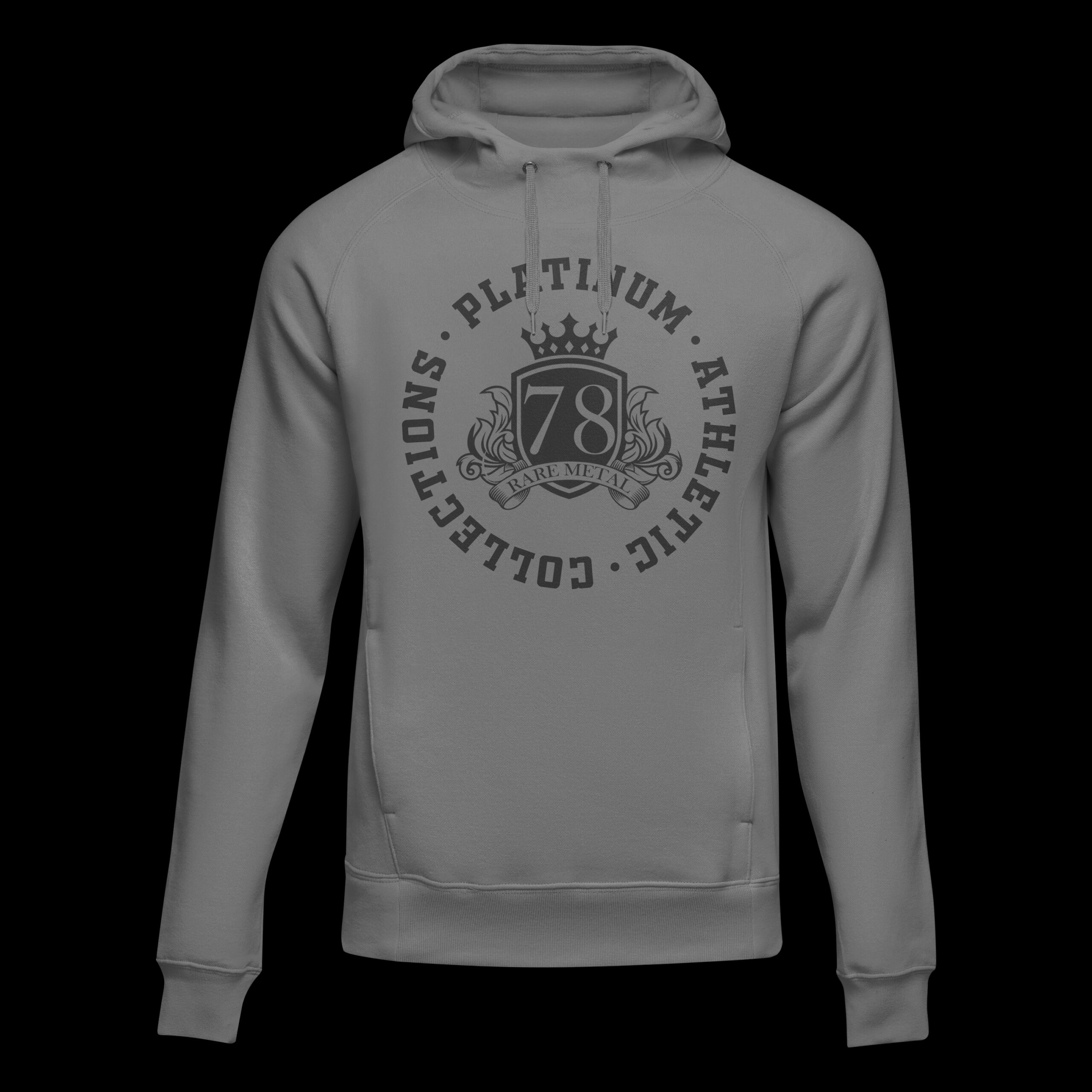 Grey Platinum College Hoodie With Freshman Logo