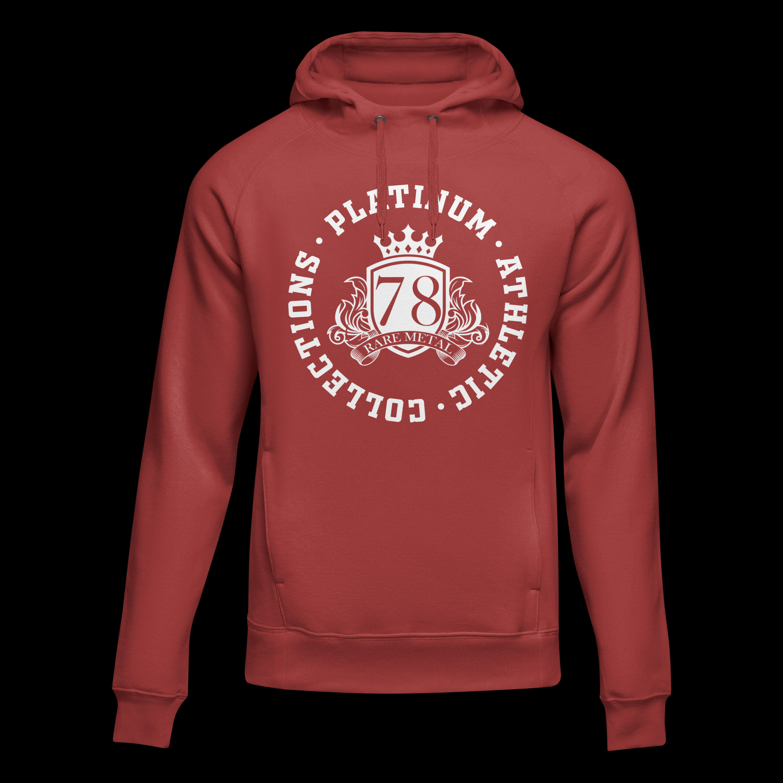 Red Platinum College Hoodie With Freshman Logo