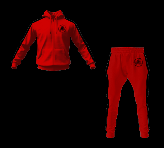 Red Platinum College Tracksuit With Freshman Logo