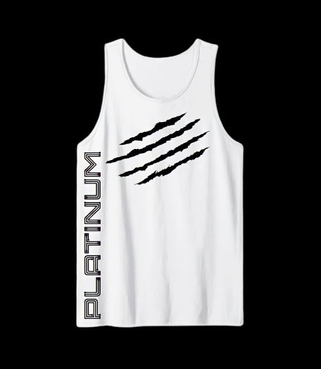 White Platinum Tank Top With Signature Mark