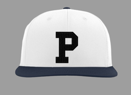 White And Navy Blue Platinum Signature Hat - P